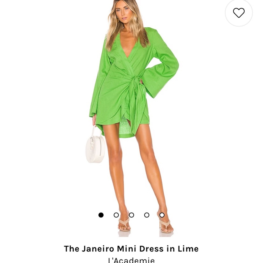 L’Academie Janeiro Mini Dress in Lime